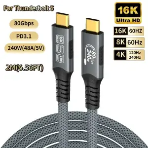 16K Type C for Thunderbolt 5 Cable