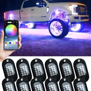 RGB LED Rock Lights Pods - Thumbnail Image 12