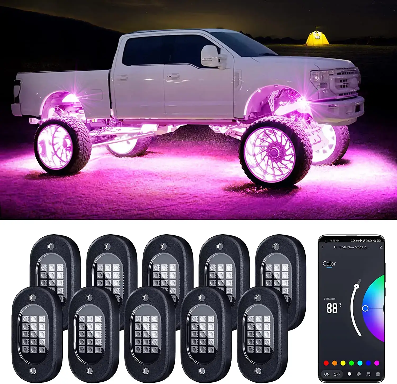 RGB LED Rock Lights Pods - Image 2