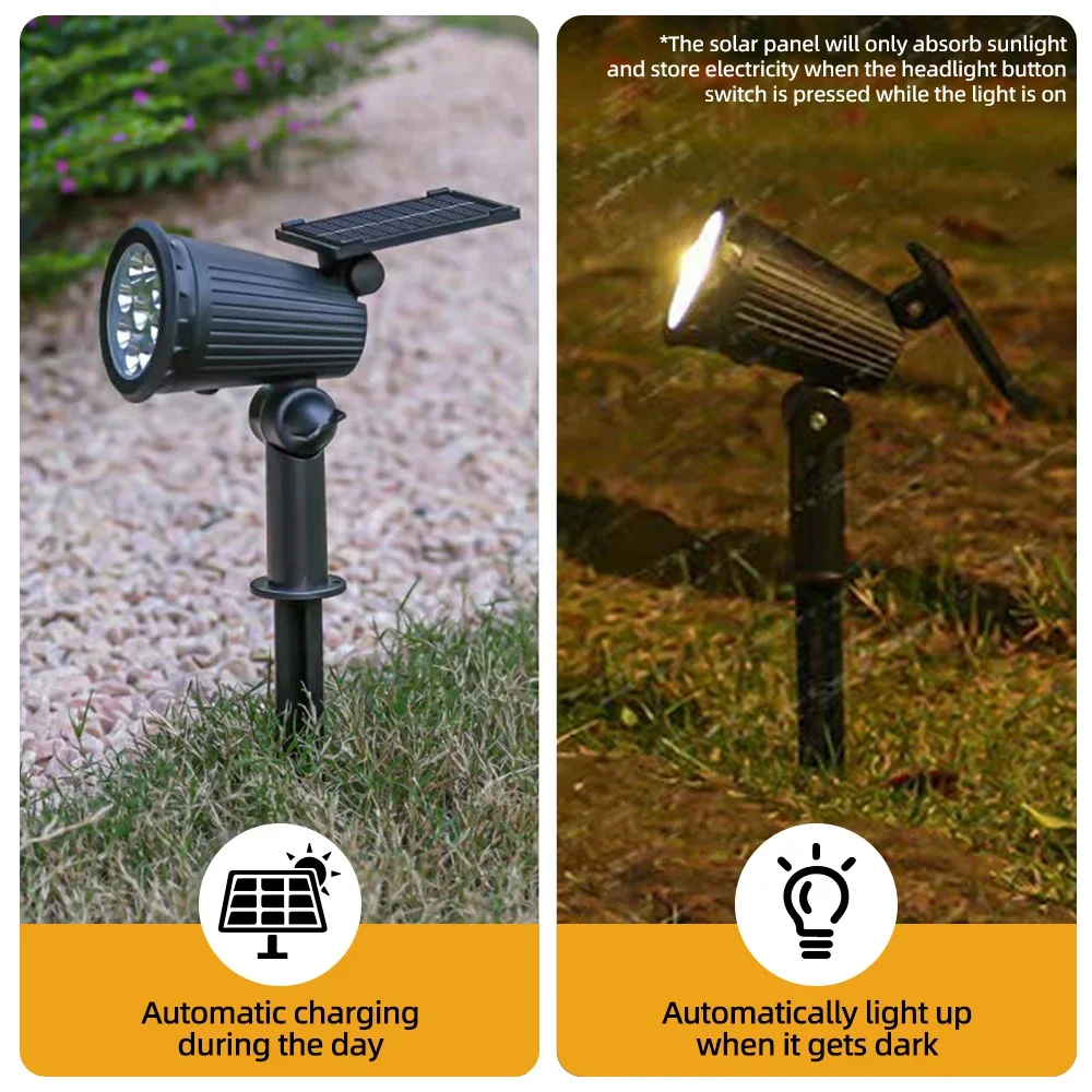9 LED Solar Spot Landscape Lights - Image 5