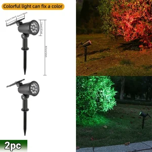 9 LED Solar Spot Landscape Lights