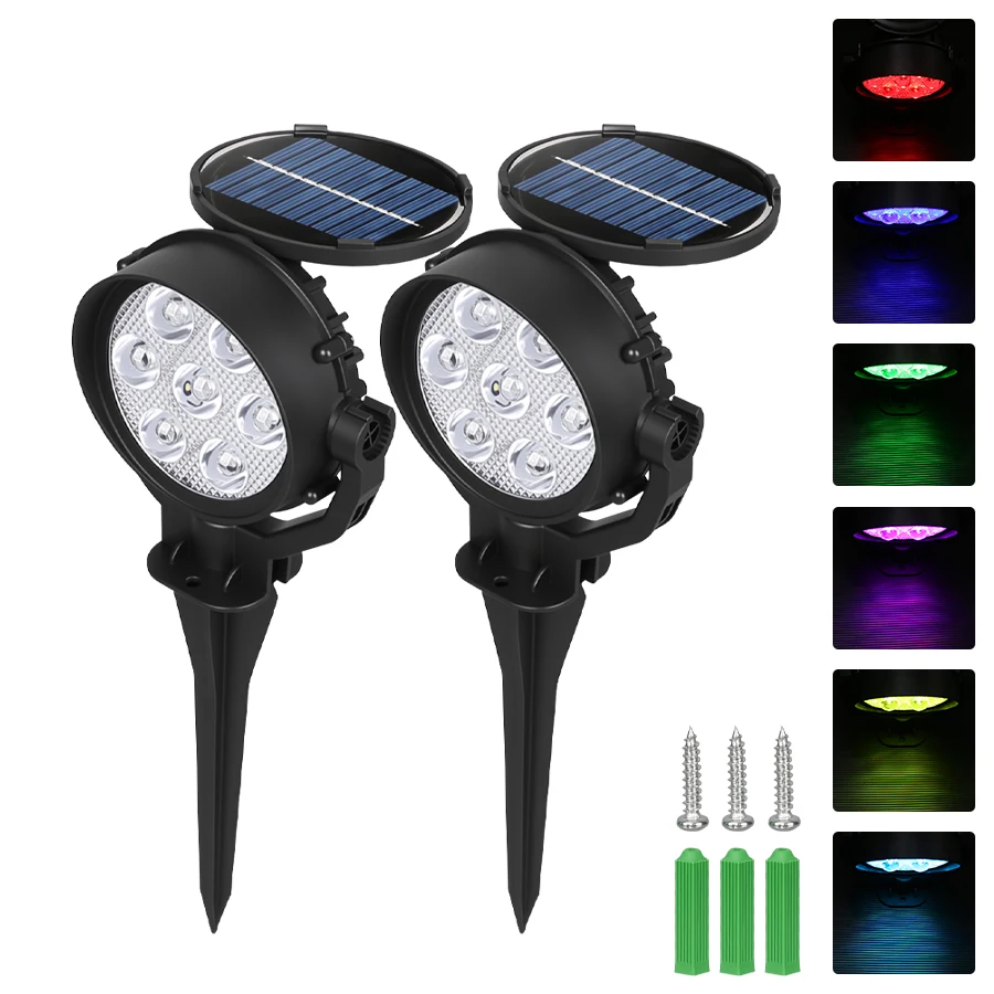9 LED Solar Spot Landscape Lights - Image 12