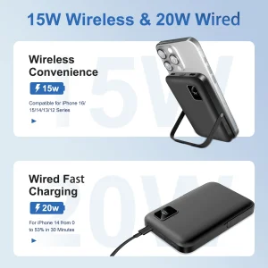 Magnetic Power Bank Wireless 20W Fast Charger - Thumbnail Image 2