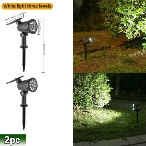 9 LED Solar Spot Landscape Lights - Thumbnail Image 9