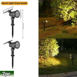9 LED Solar Spot Landscape Lights - Thumbnail Image 8