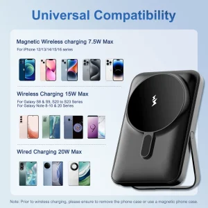 Magnetic Power Bank Wireless 20W Fast Charger - Thumbnail Image 3
